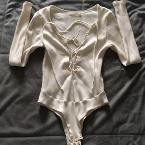 Lace up body suit